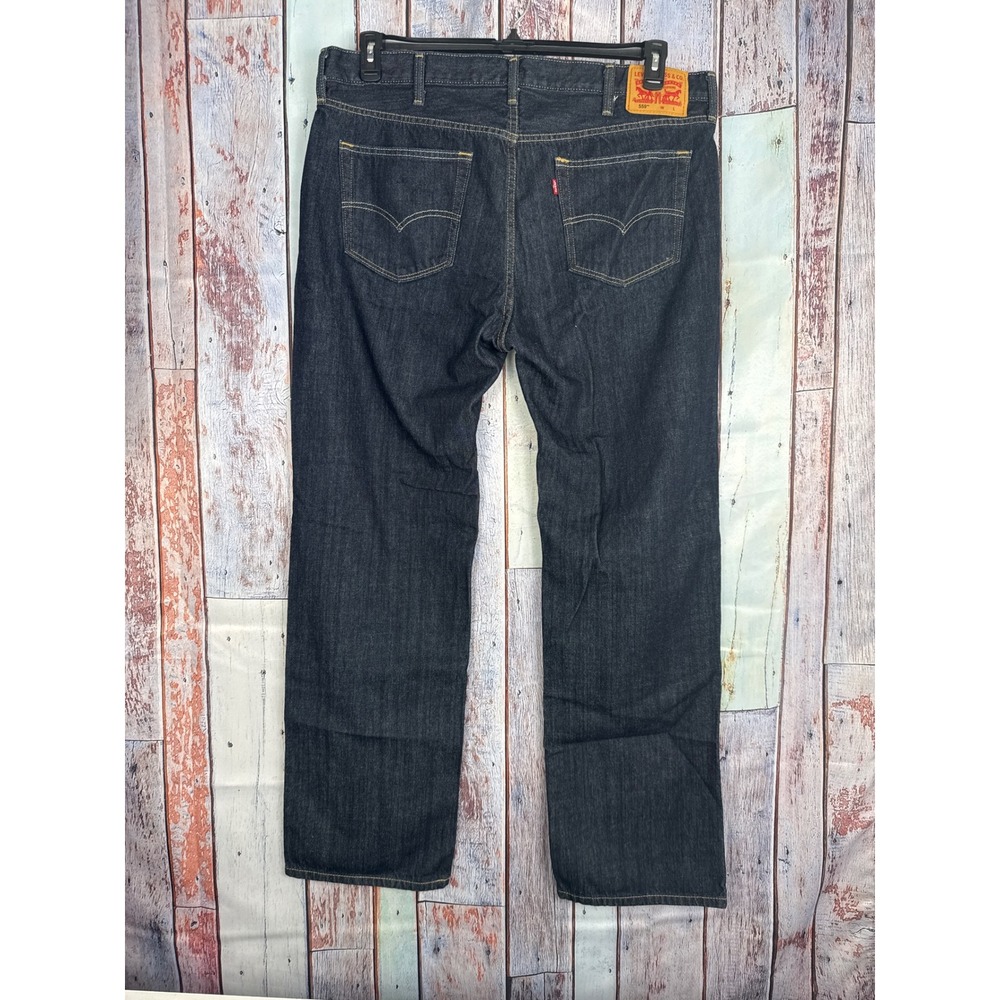 Levi Strauss 559 Relaxed Straight Fit Dark Wash Denim‎ Jeans Men 42x32L Stretch - Picture 2 of 10